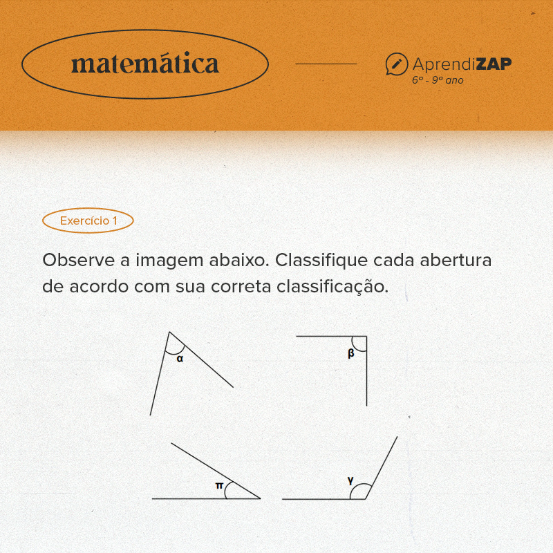 Classificação de ângulos AprendiZAP