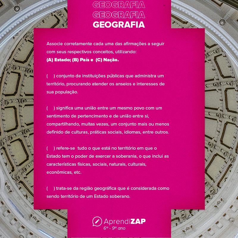 Conceitos de Estado, país e nação AprendiZAP Conceitos de Estado, país e nação AprendiZAP